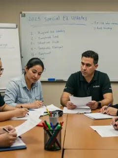 Parents and educators collaborating on 2025 special education law changes