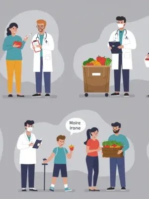 Diverse community engaging in preventative health activities and vaccinations