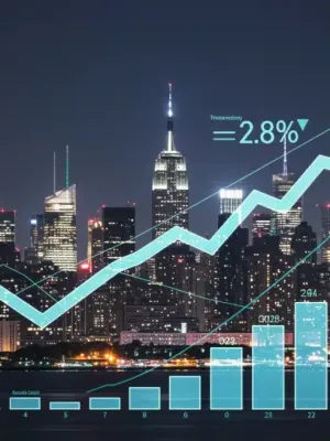 Graphic illustrating the 2026 economic outlook with a 2.8% GDP growth projection.