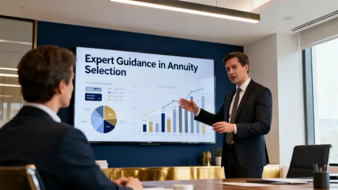 Financial advisor discusses annuity options with client