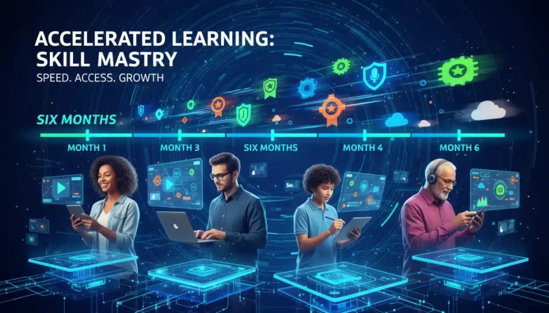 Fast skill acquisition through micro-credentials timeline