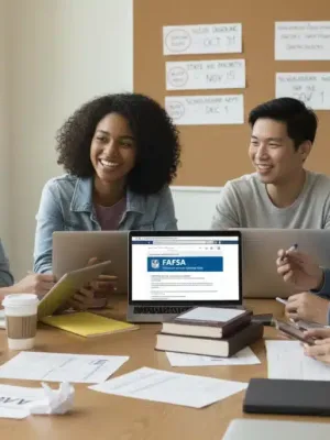 College students preparing for 2026 FAFSA application