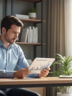 Thoughtful person analyzing financial data for 2026 retirement planning amidst inflation.