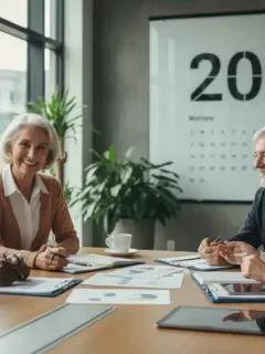 Seniors discussing 2026 Social Security benefit changes with a financial advisor