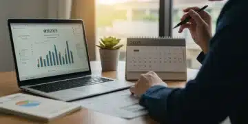 Person reviewing short-term disability benefits and income protection plans for 2025 on a laptop.