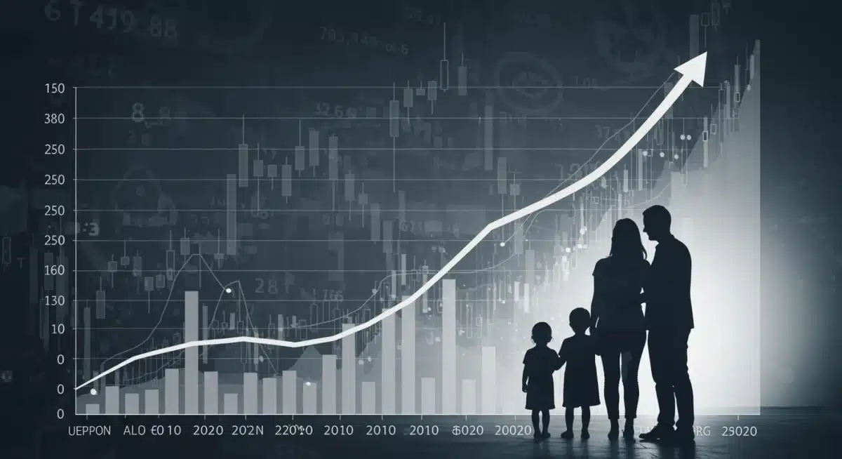 Graph illustrating fluctuating and projected rising interest rates towards 2025.