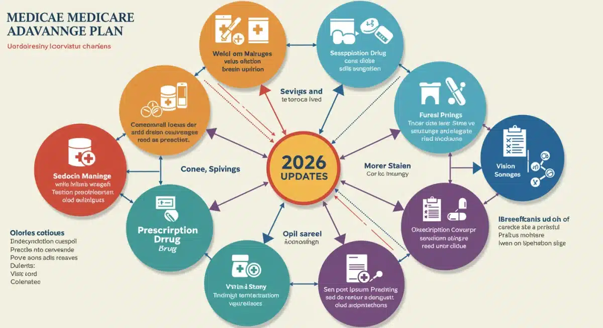 Infographic detailing components of Medicare Advantage plans for 2026.