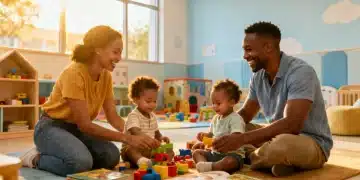 Parents and children benefiting from childcare programs in 2026