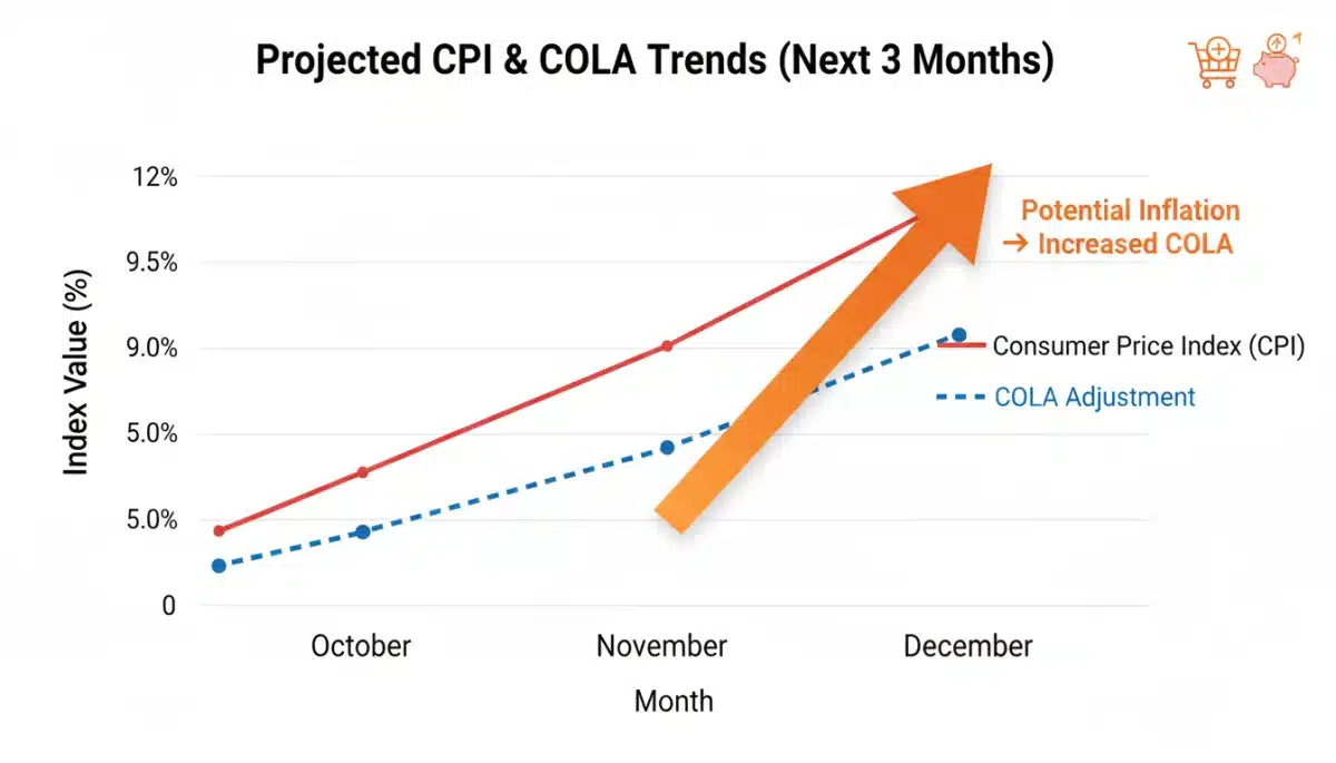 Projected CPI trends influencing Social Security COLA adjustments