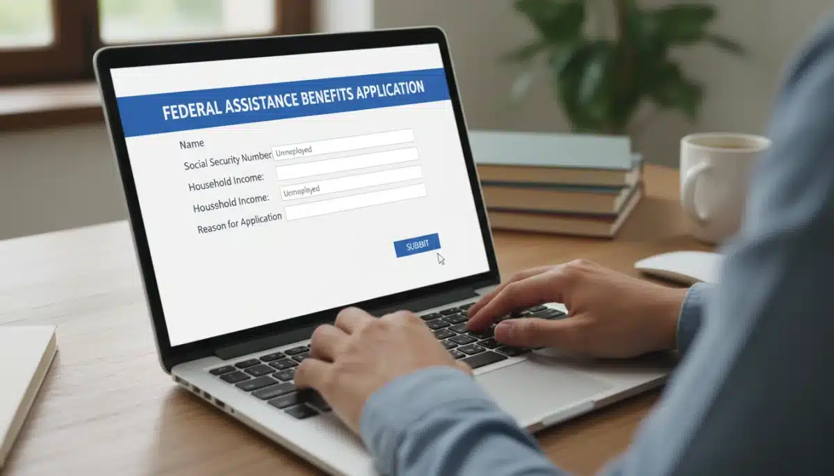 Filling out federal benefit application form online