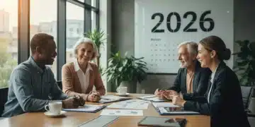 Seniors discussing 2026 Social Security benefit changes with a financial advisor